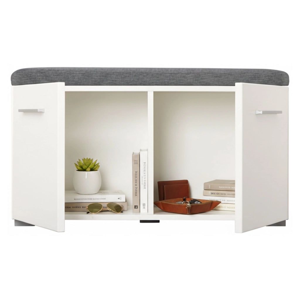 Cannole, Mobile da Ingresso un Ripiano, 79x35x45h cm Bianco