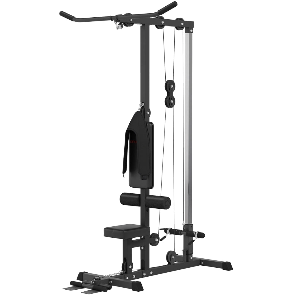 Stazione Fitness per Zuhause ¨C zephmum ¨C Nero, Acciaio e Pelle Sintetica