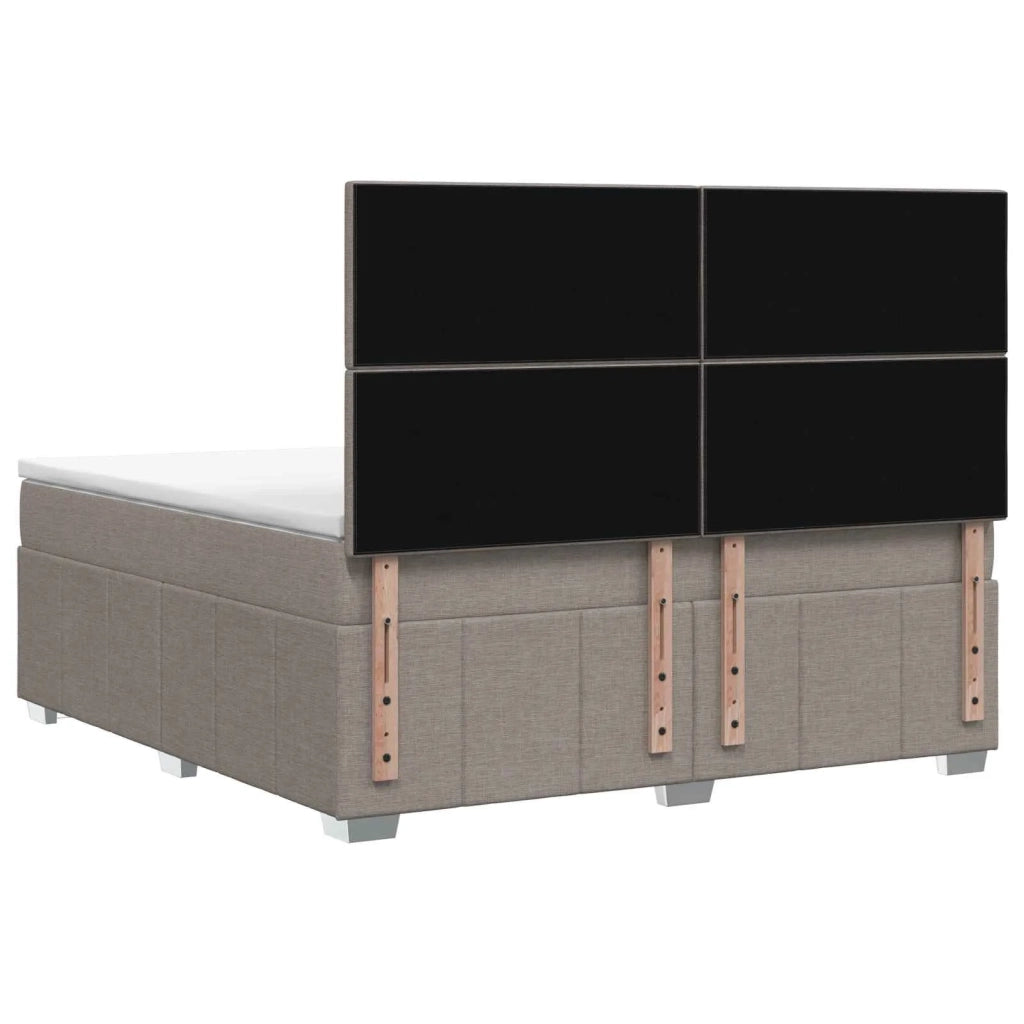 Letto box spring con materasso Tortora 140 x 200 cm Tessuto 3454159