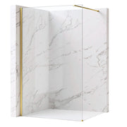 Parete Doccia Rea Flexi Transparent / Brush Gold 140