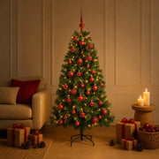 Albero di Natale artificiale con palline 120 cm 150 LED 3461285