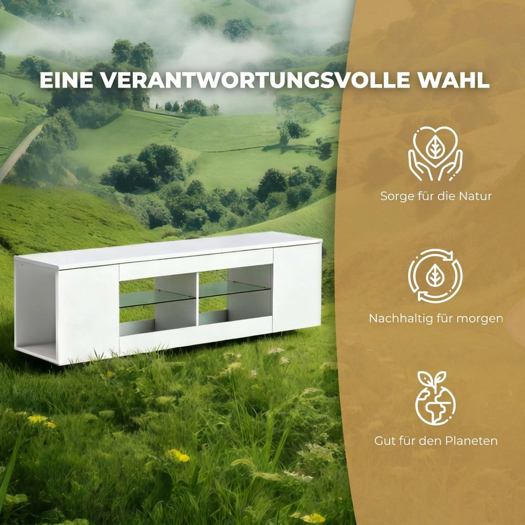 Mobile TV ¨C Minimal ¨C Bianco, Spanplatte, 140 cm
