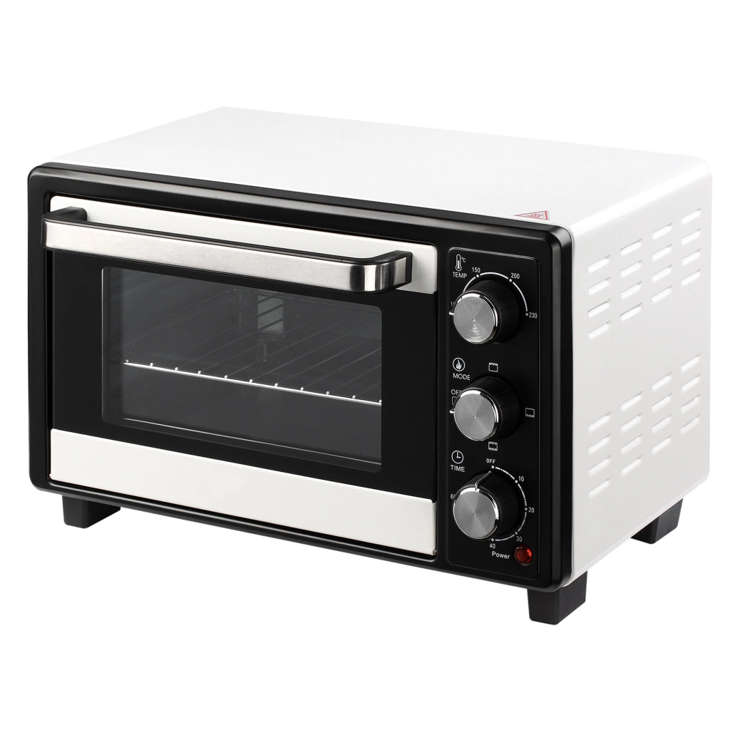 Fornetto Elettrico 16L Temperatura Regolabile e Timer, 3 Metodi di Cottura e Accessori, 1400W, Bianco
