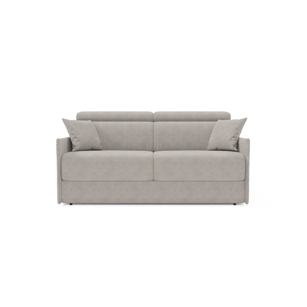 Miryam Divano letto con poggiatesta reclinabili e comfort maxi - design compatto in morbido tessuto smacchiabile T31 149 cm grigio perla
