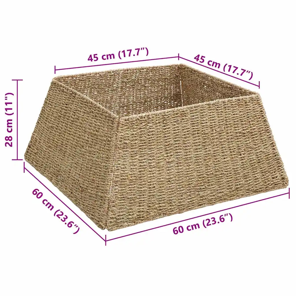 Collare per Albero di Natale-Base per Albero di Natale Marrone 60 x 60 x 28 cm seagrass