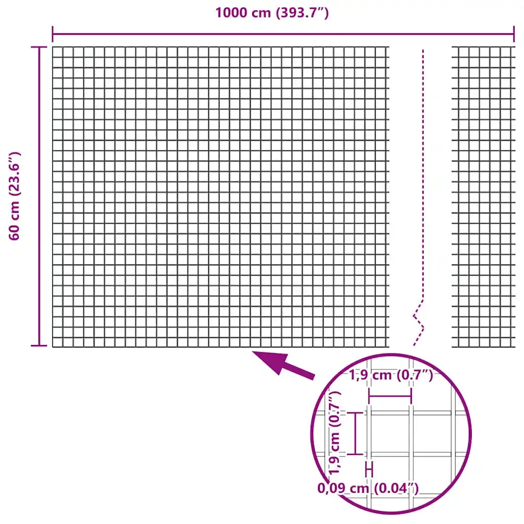 Recinzione in Rete Saldato Grigio 42005171