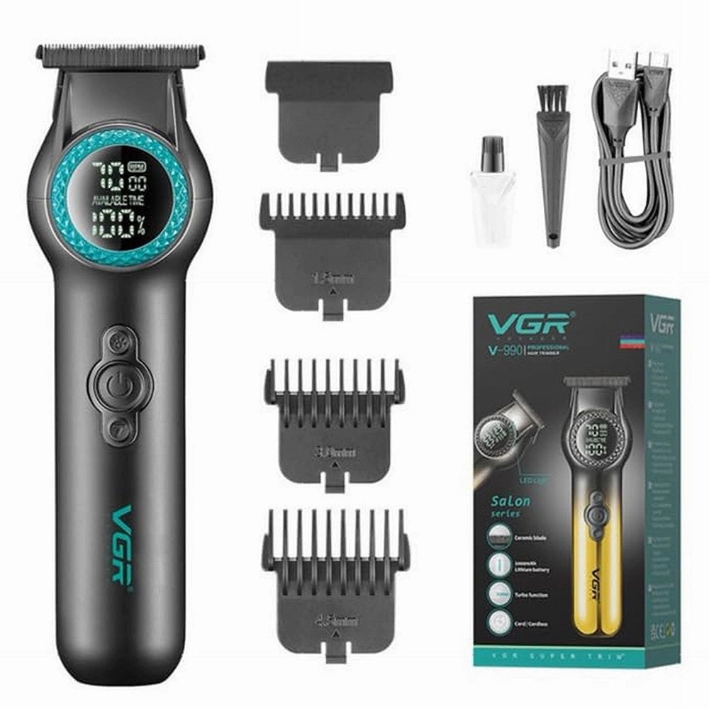 Trade Shop - Tagliacapelli Professionale Vgr V-990 | Rasoio Trimmer Barber Regolabarba - Nero