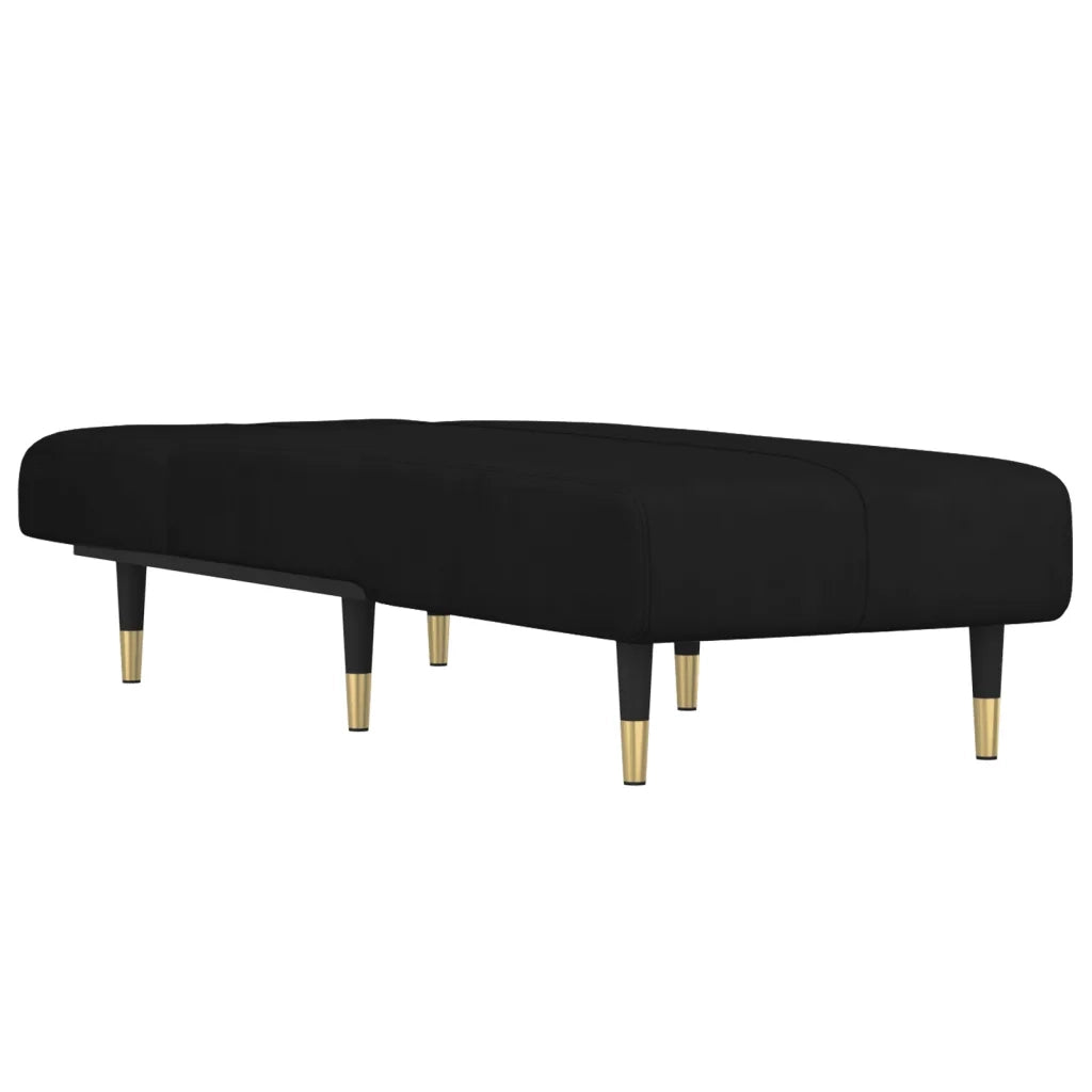 Chaise Longue in Velluto Nero 352796