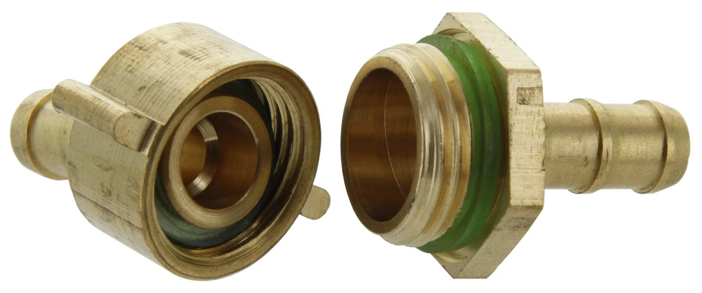 GIUNTATUBI OTTONE 3 PZ  1/4X  8 MM*- 10,0 confezione