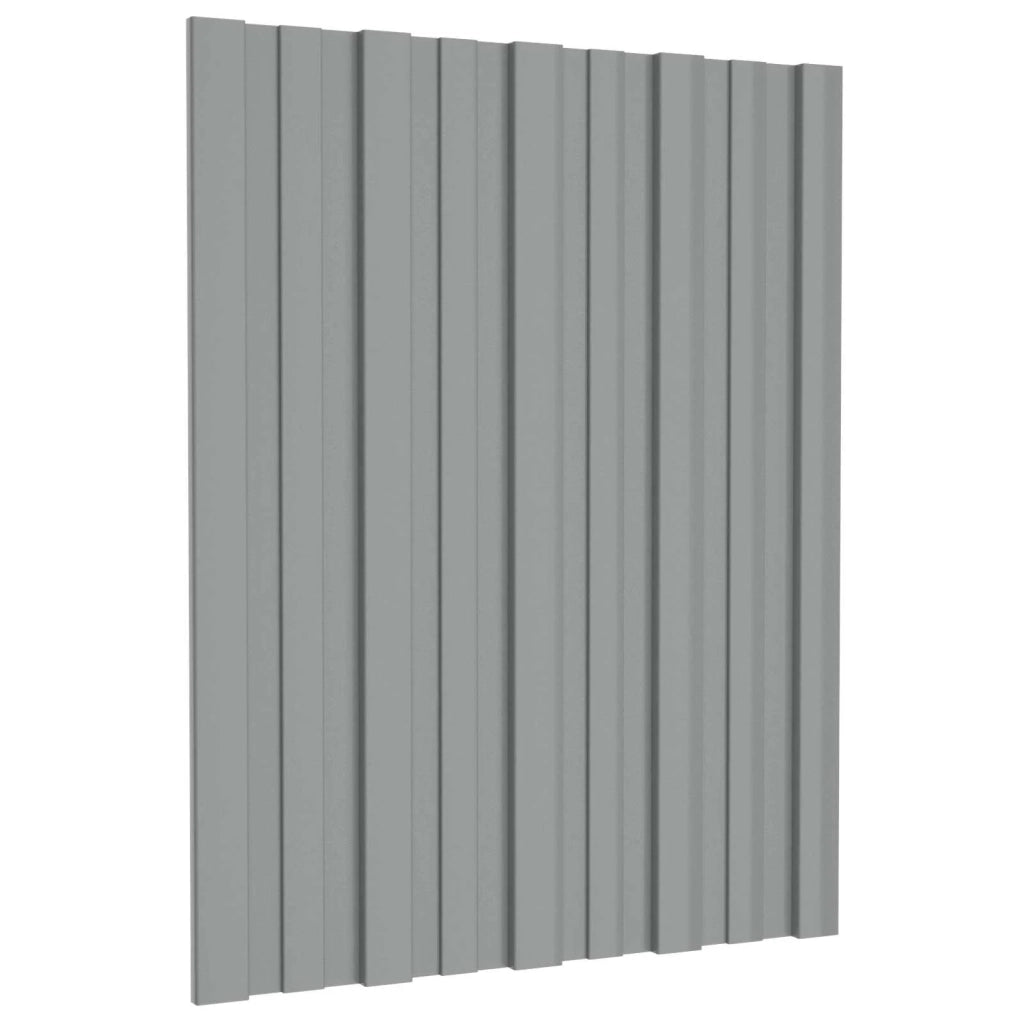 Pannello per tetto 12 pcs Grigio 60 x 45 cm Acciaio zincato 42047102