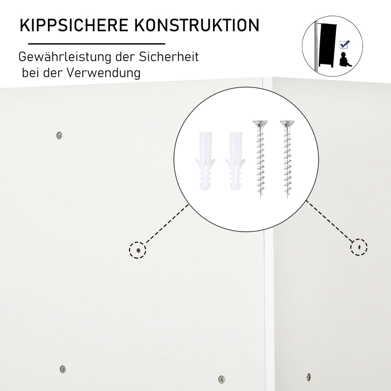 SCAFFALE ANGOLARE PER BAMBINI 57,4x57,4x94 cm MDF BIANCO
