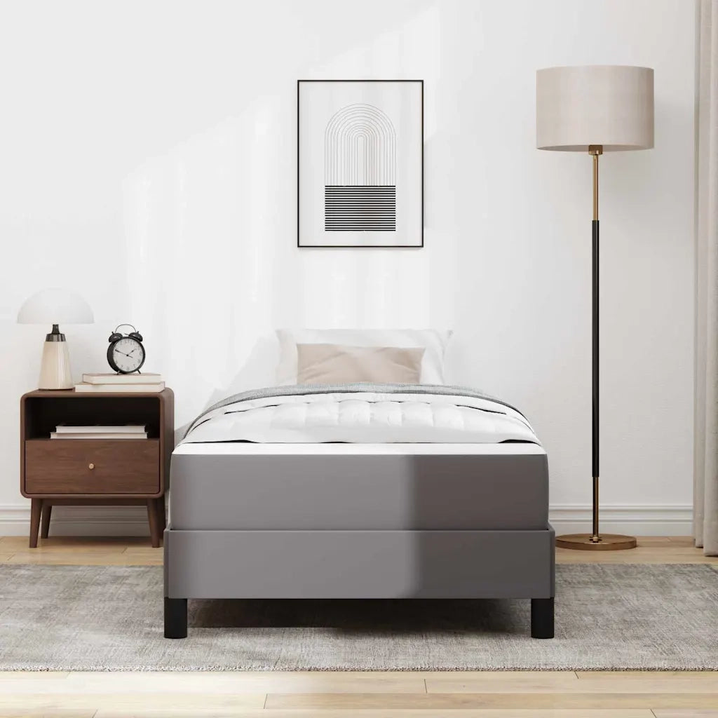 Struttura del letto con materasso Grigio 90 x 200 cm Tessuto 3398611