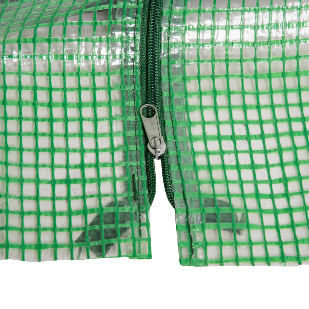 Serra per piante in acciaio verde 180x90x90 cm