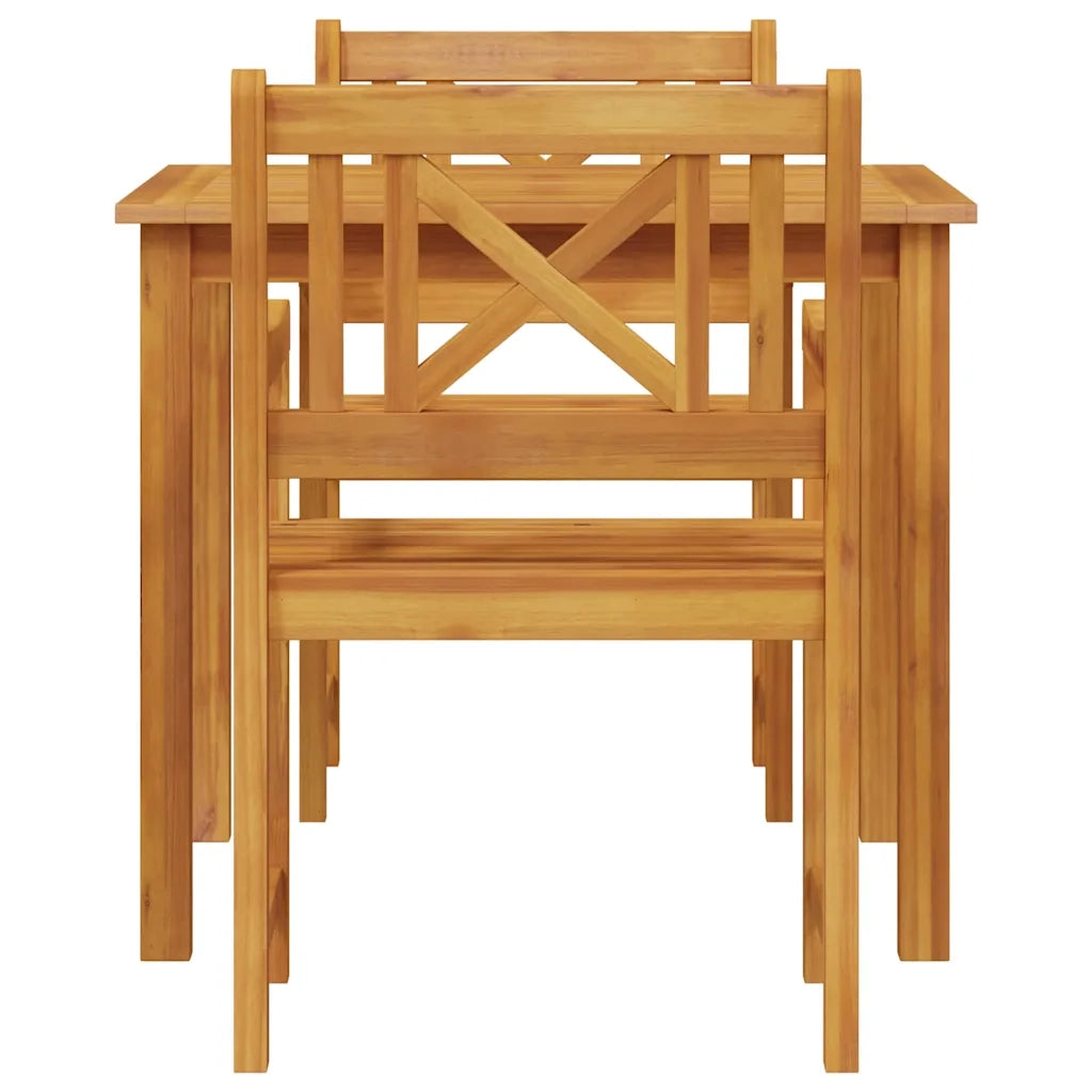 Set da Pranzo per Giardino 3 pcs Marrone 3375656