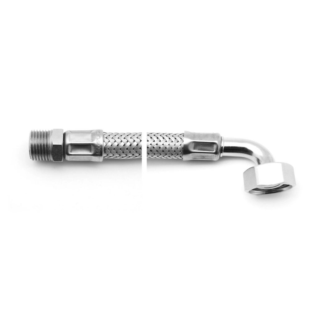FLESSIBILE PARINOX PER ACQUA CON CURVETTA M1/2 x F3/4- cm 35- PARIG- pezzi 1