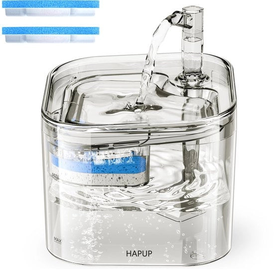 Fonte di acqua per gatti automatica 2,2L con filtro attivo di carbonio e pompa d'acqua USB regolabile
