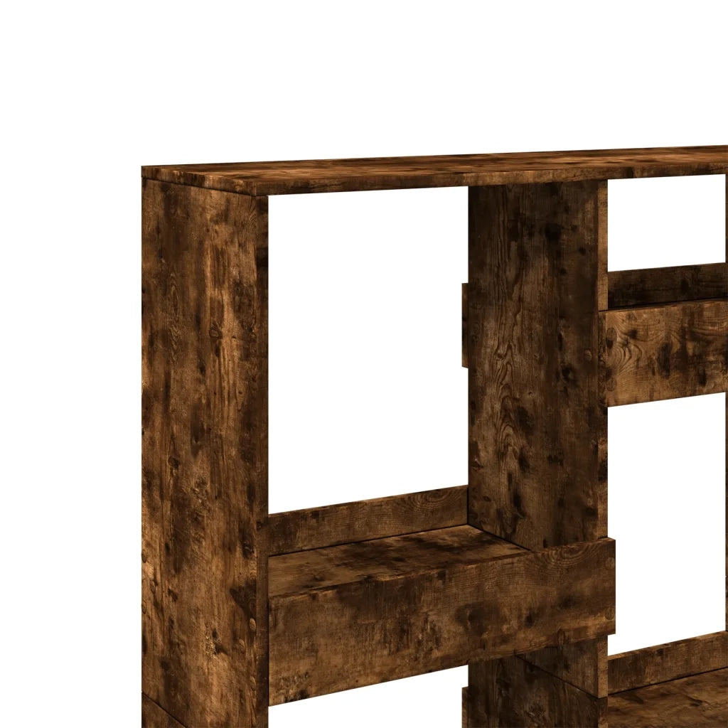 Libreria-Scaffale per Libri-Mobile di Stoccaggio Rovere Fumo 100x33x135 cm in Legno Multistrato