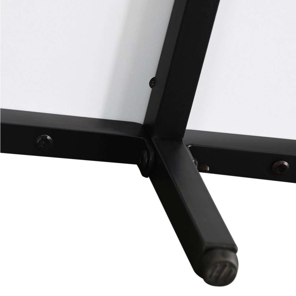 Mobile TV con 2 ante, 2 cassetti e 2 vani aperti, piedini in metallo, per soggiorno, MDF bianco e legno, 180 × 38 × 50 cm