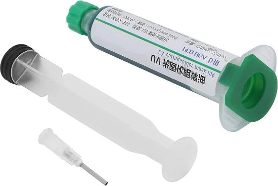 Inchiostro UV-resistente per PCB a base di solvente, inchiostro con pennello a sfera (10cc) con pennello a sfera con punta fine.