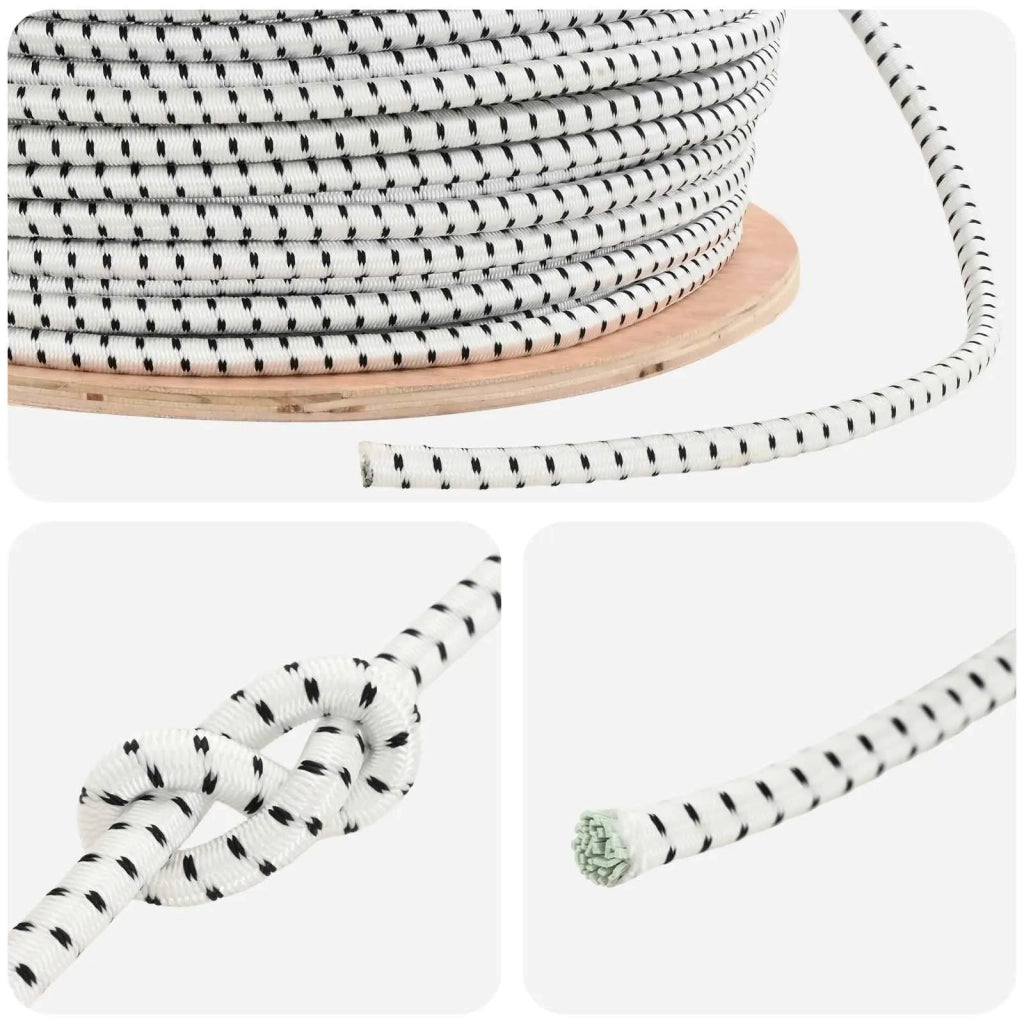 Corde Bungee 8 mm Nero e Bianco PP e gomma 42047649