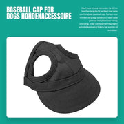 Cappello da Baseball per Cani - Accessorio per Cani - Protezione contro le Radiazioni - M - Nero - Abbigliamento per Animali - Adatto per Piccoli Cani - Nero