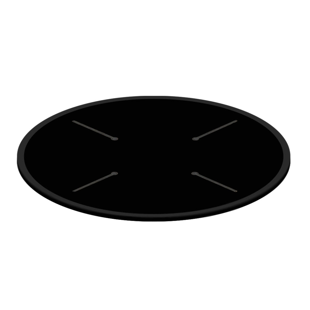 Oviala - Piano tavolo da giardino rotondo in HPL 70 cm rovere scuro