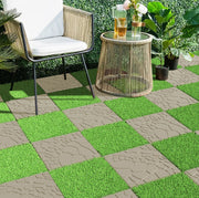 Piastrelle da esterno ULEVR 30,5x30,5 cm, set 44 pezzi a incastro in polipropilene beige per balcone e terrazza