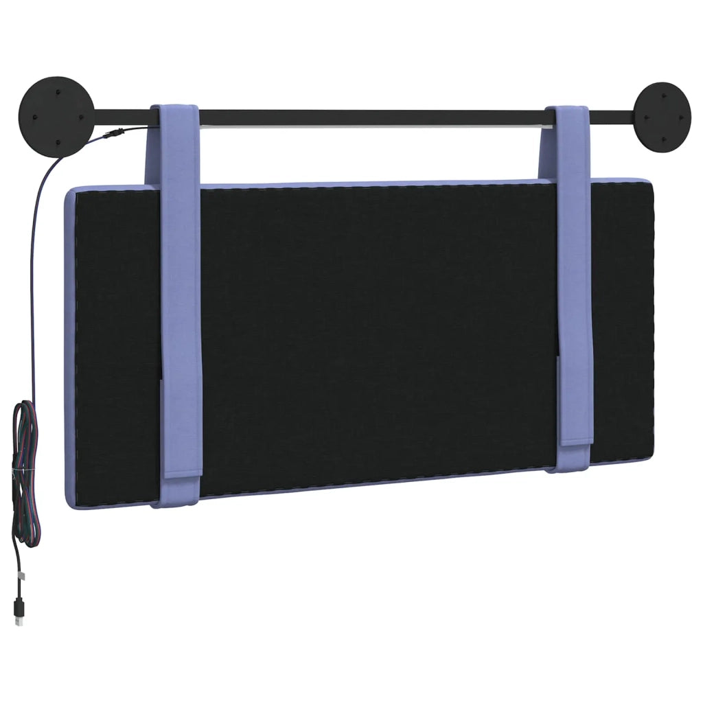 Testiera sospesa Con luce LED Blu jeans Tessuto 3423858
