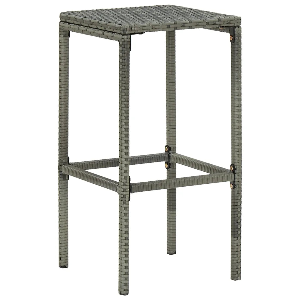 Set da Bar da Giardino 7 pz con Cuscini Grigio 3068012