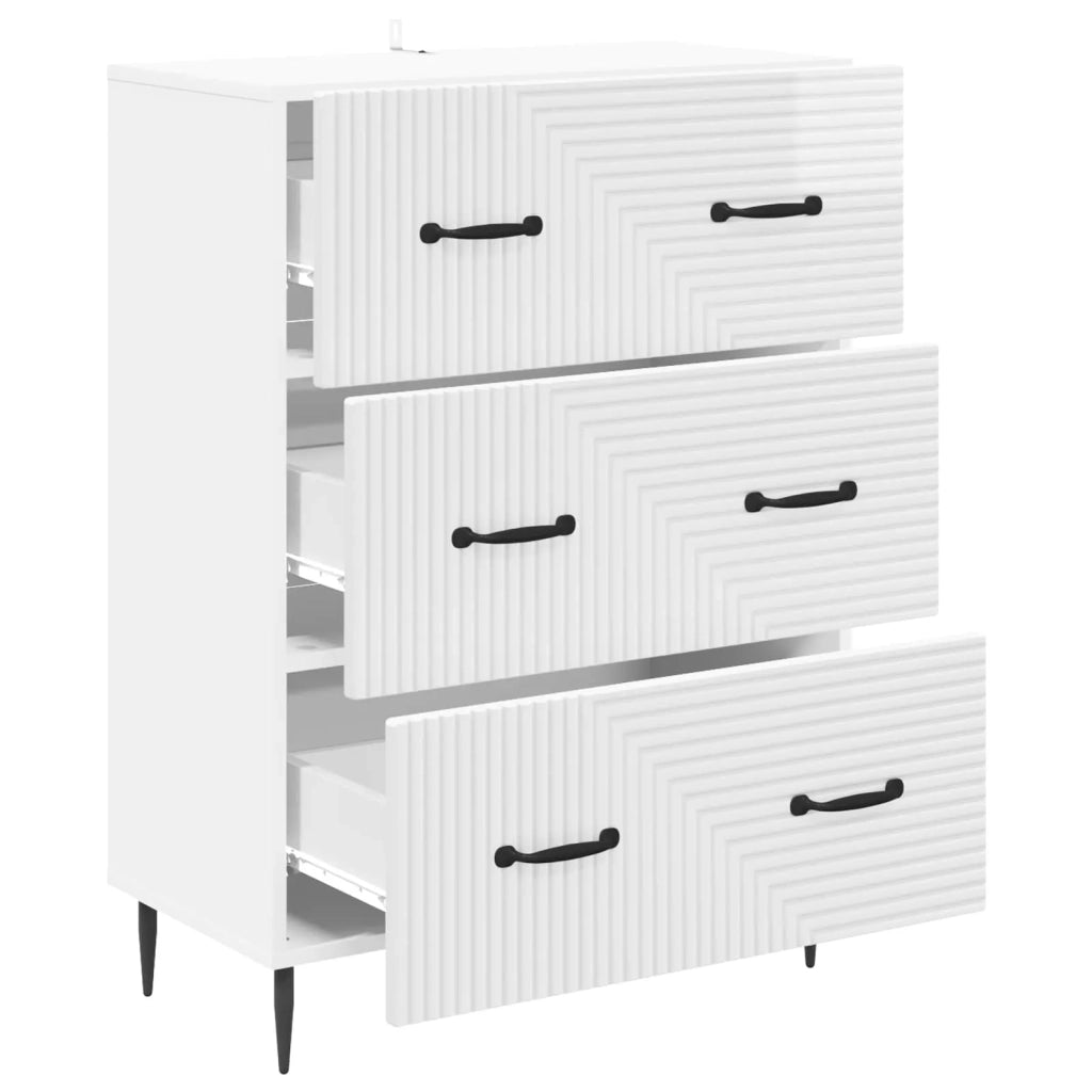 Mobile con Cassetti Bianco Lucido 66 x 34,5 x 89,5 cm 894839