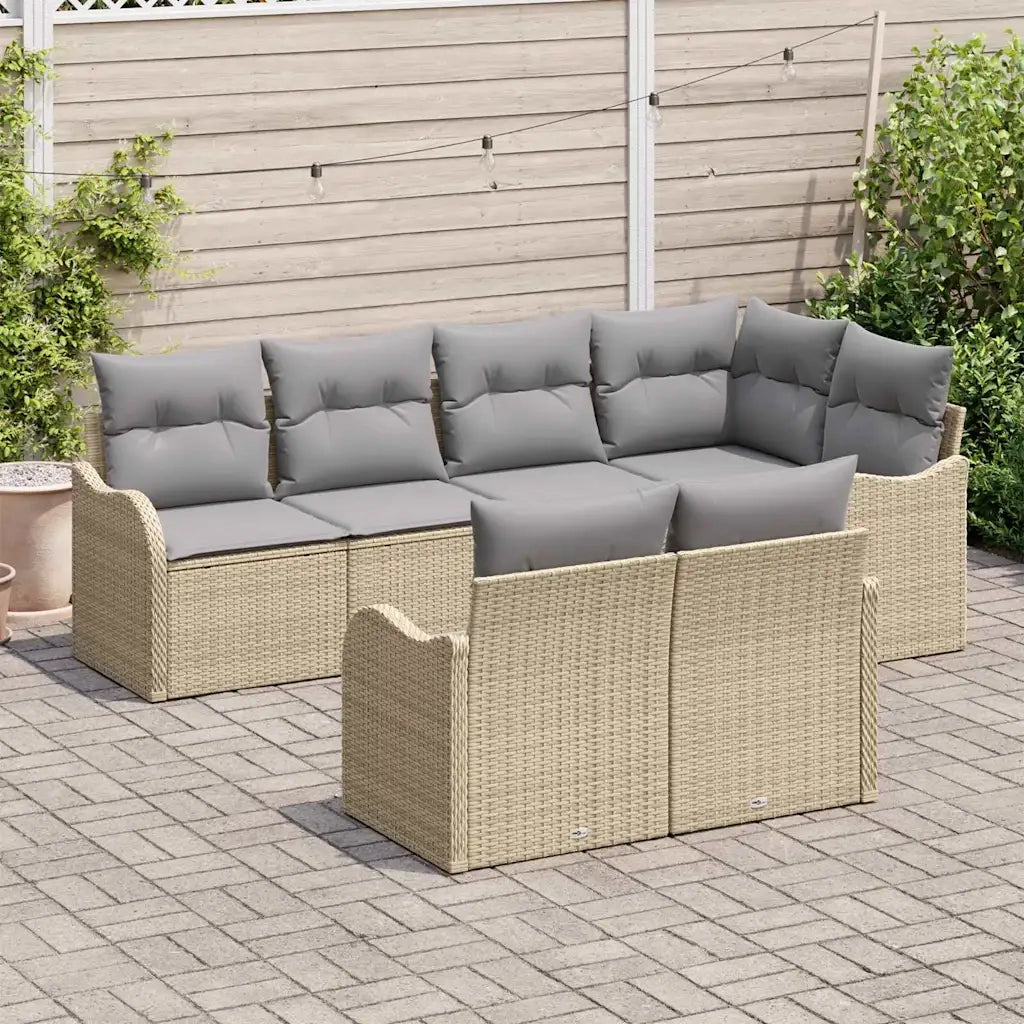 Set Divano da Giardino Beige polyrattan 3345740