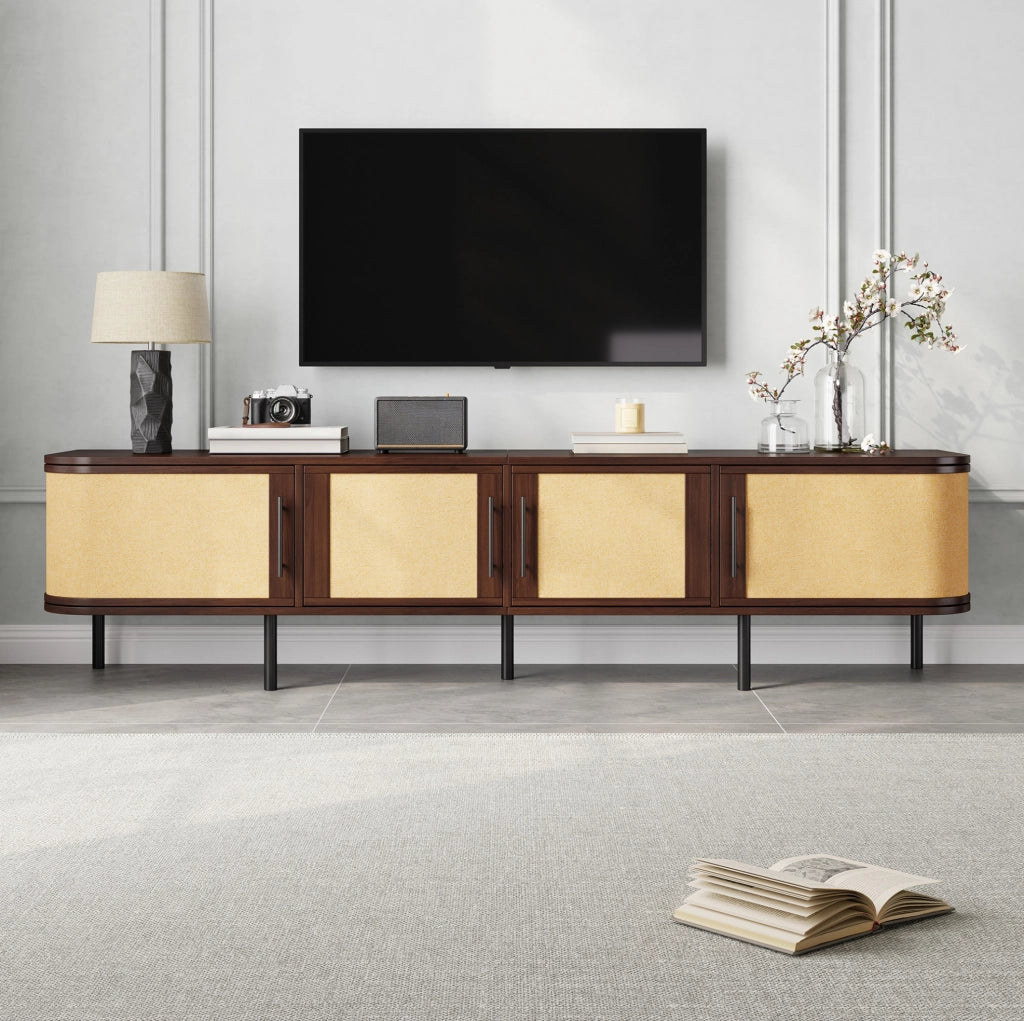 MOBILE TV 180x40x45 cm MDF Noce con 4 Ante