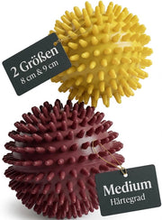 Set di palline per massaggi 2 in 1 - Fasciaball 8 cm - Palline per massaggi per piedi - Palline per massaggi con punte - Palline per massaggi per mani - Set di palline per massaggi - Sottile e spessa