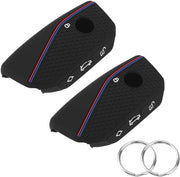 Porta chiavi in silicone - 2 pezzi - Porta chiavi con anello - Comando a distanza per auto - Segnale luminoso - 9x4,5cm - Porta chiavi per auto