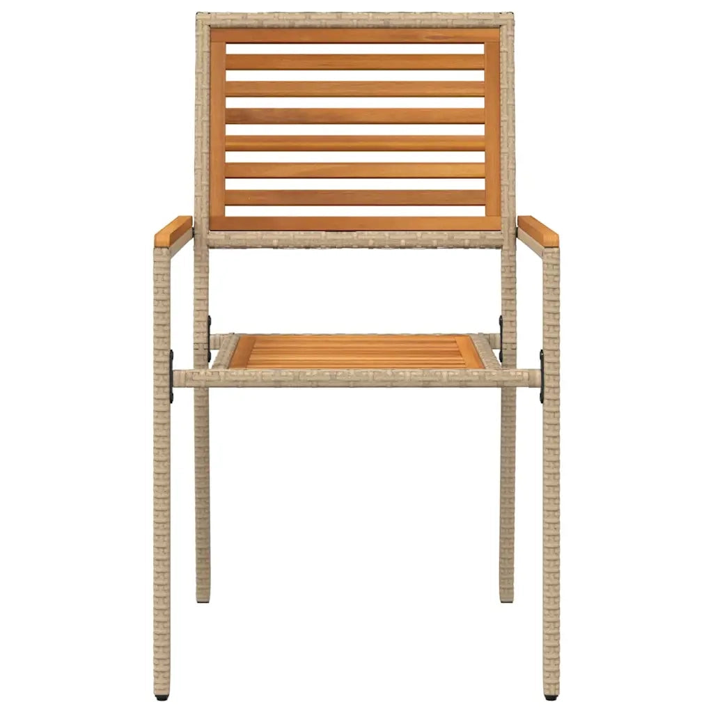 Sedie impilabili da giardino 4 pcs Marrone e Beige 3403060