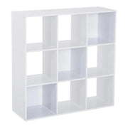 LIBRERIA BIANCA MODERNA 6 SCOMPARTI 91 X 91 X 30 CM