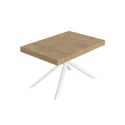 Tavolo allungabile 90x130/234 cm Niketis quercia natura gambe bianche