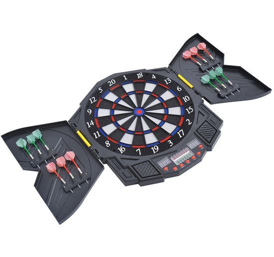 EasyComfort Bersaglio Elettronico Digitale con 12 Freccette per 8 Giocatori, 27 Giochi e 216 Varianti
