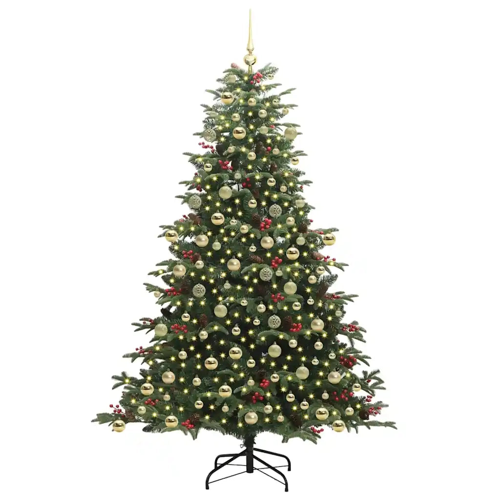 Albero di Natale artificiale con 300 LED Verde 210 cm 3395563