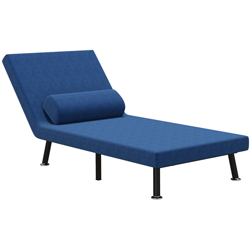 Poltrona Letto ¨C Minimal ¨C Tessuto Effetto Lino, Blu Scuro, 75x70x75 cm