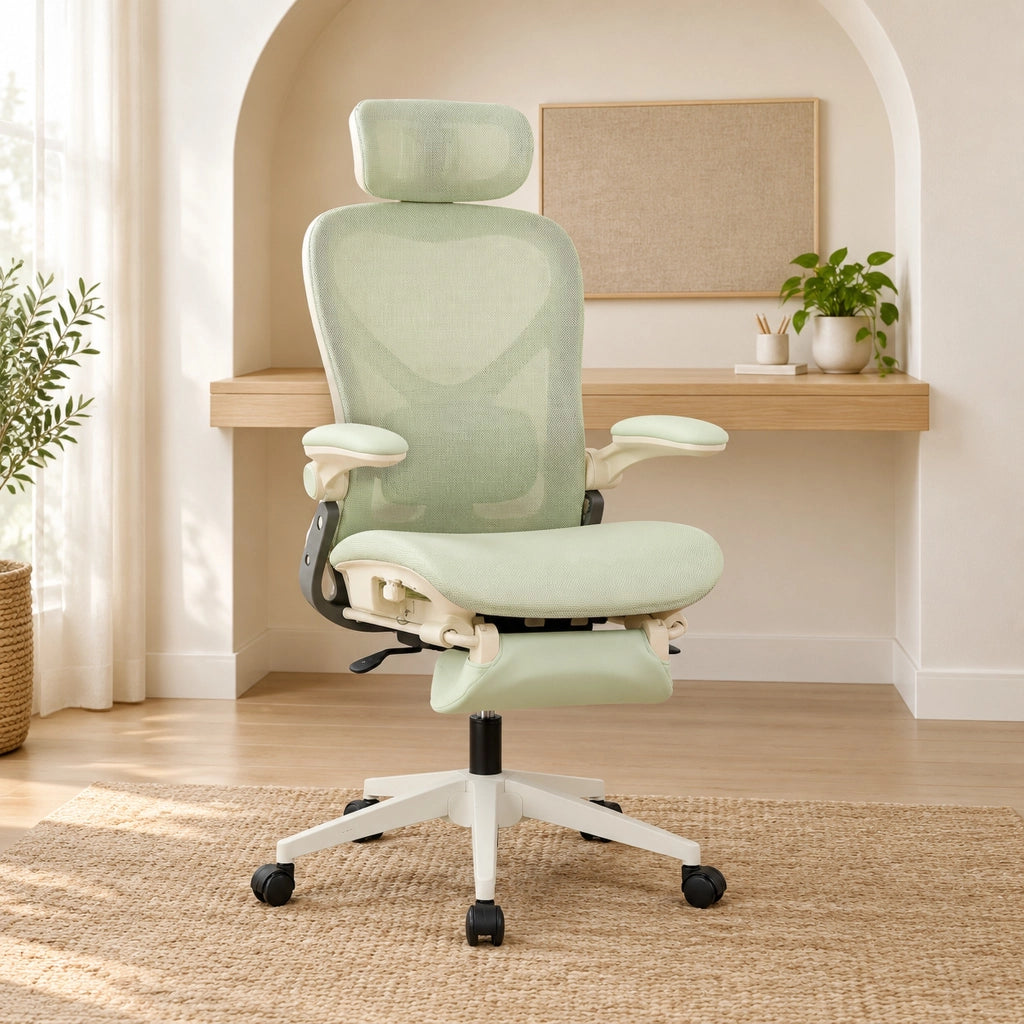 SEDIA da Ufficio Ergonomica Pieghevole in Rete Verde