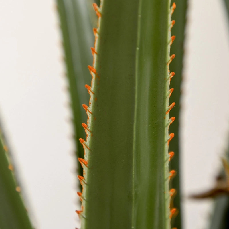 Pianta artificiale di yucca con vaso in cemento e 39 foglie in plastica PE verde, 190 cm per interno ed esterno
