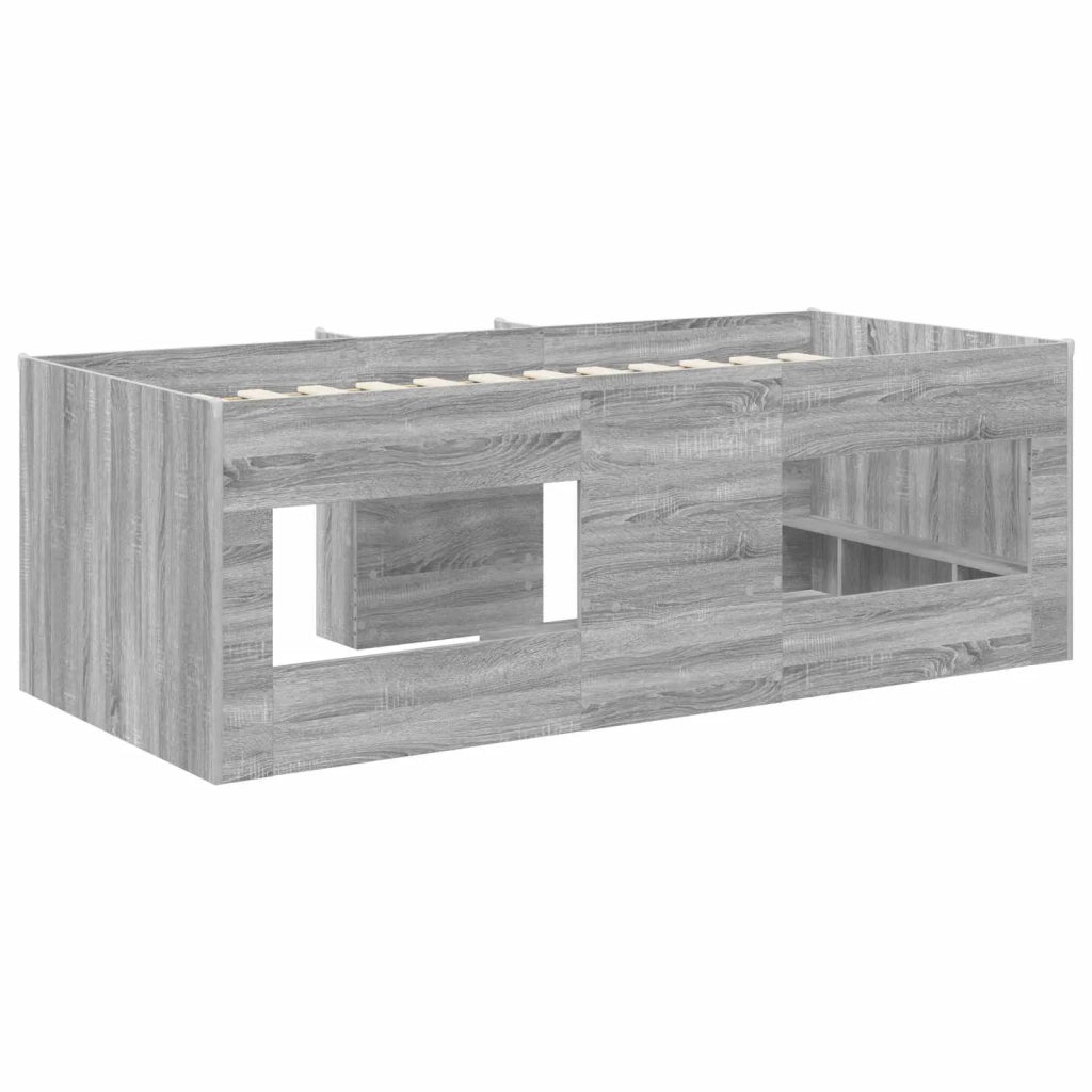 Letto Alto per Bambini Sonoma grigio 90 x 190 cm 3422584