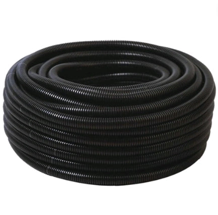 Tubo corrugato guaina cavi elettrici pieghevole pvc autoestinguente nero *** diametro 25 millimetri, lunghezza metri ...