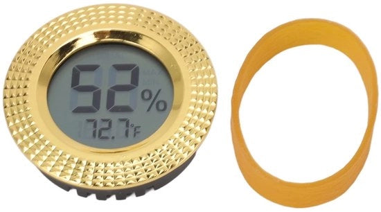 Idrometro Termometro Digitale Naufragio Preciso Elettronico Misura Temperatura Umidità Cigar Box Forma Ronda Miniatura Utilizzabile