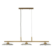 Lampadelle Ario Emily 3 Luci Vetro Grigio cm 100x24x18