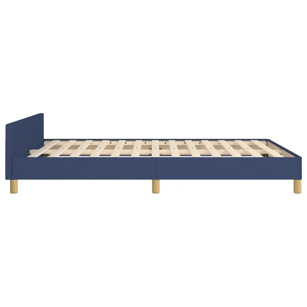 Letto matrimoniale | Letto per adulti | Giroletto senza Materasso Blu 140x200 cm in Tessuto