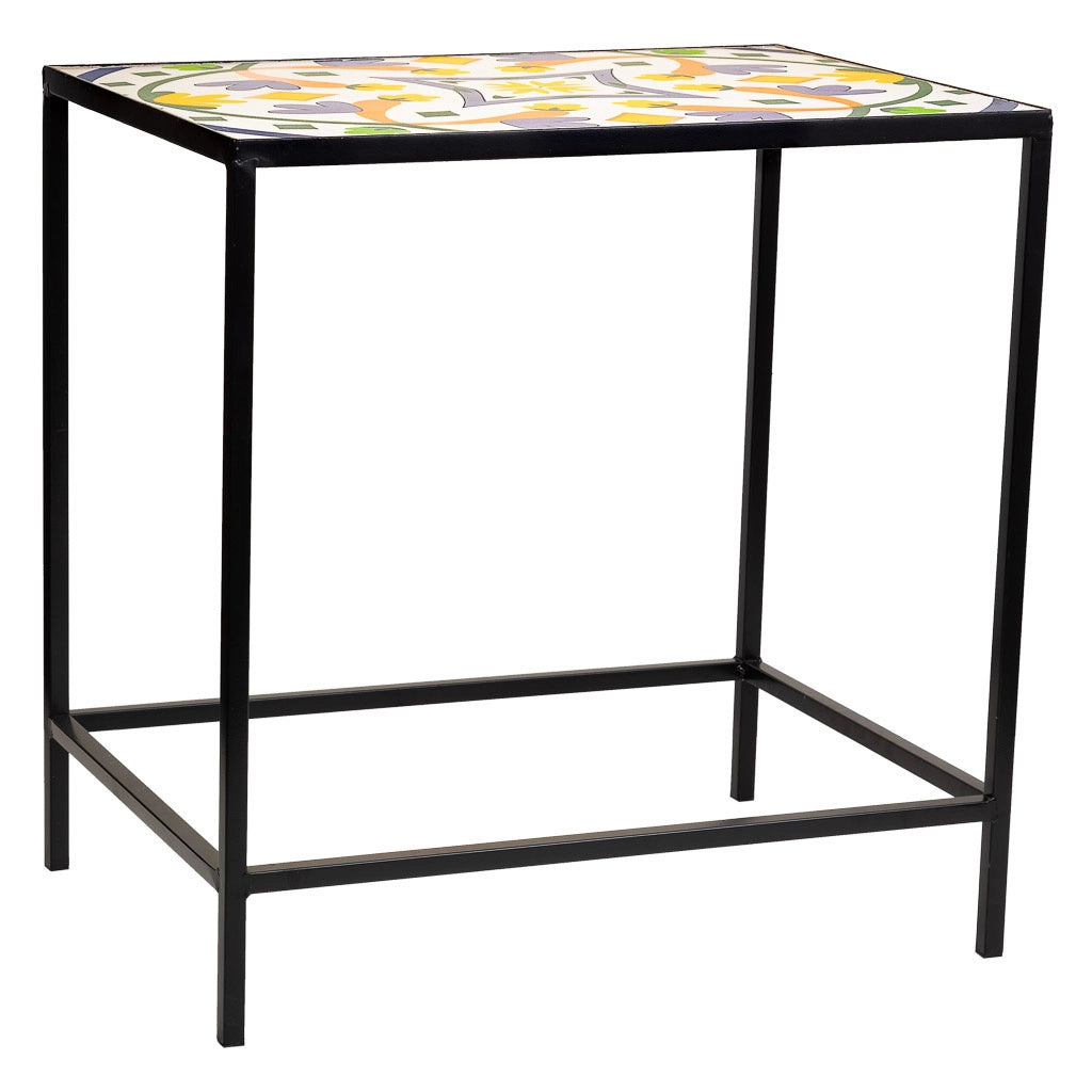 Set di 2 supporti in mosaico nero e metallo