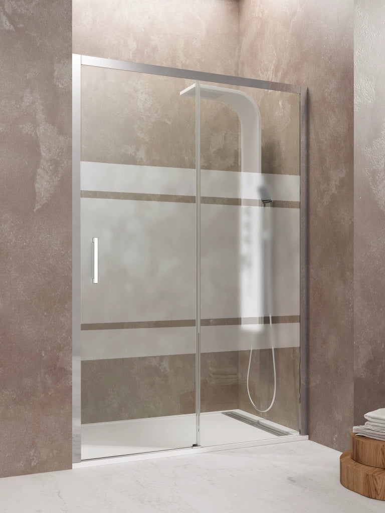 Box doccia angolare AKTUAL ingresso ad angolo 150x70 cm cromo vetro trasparente