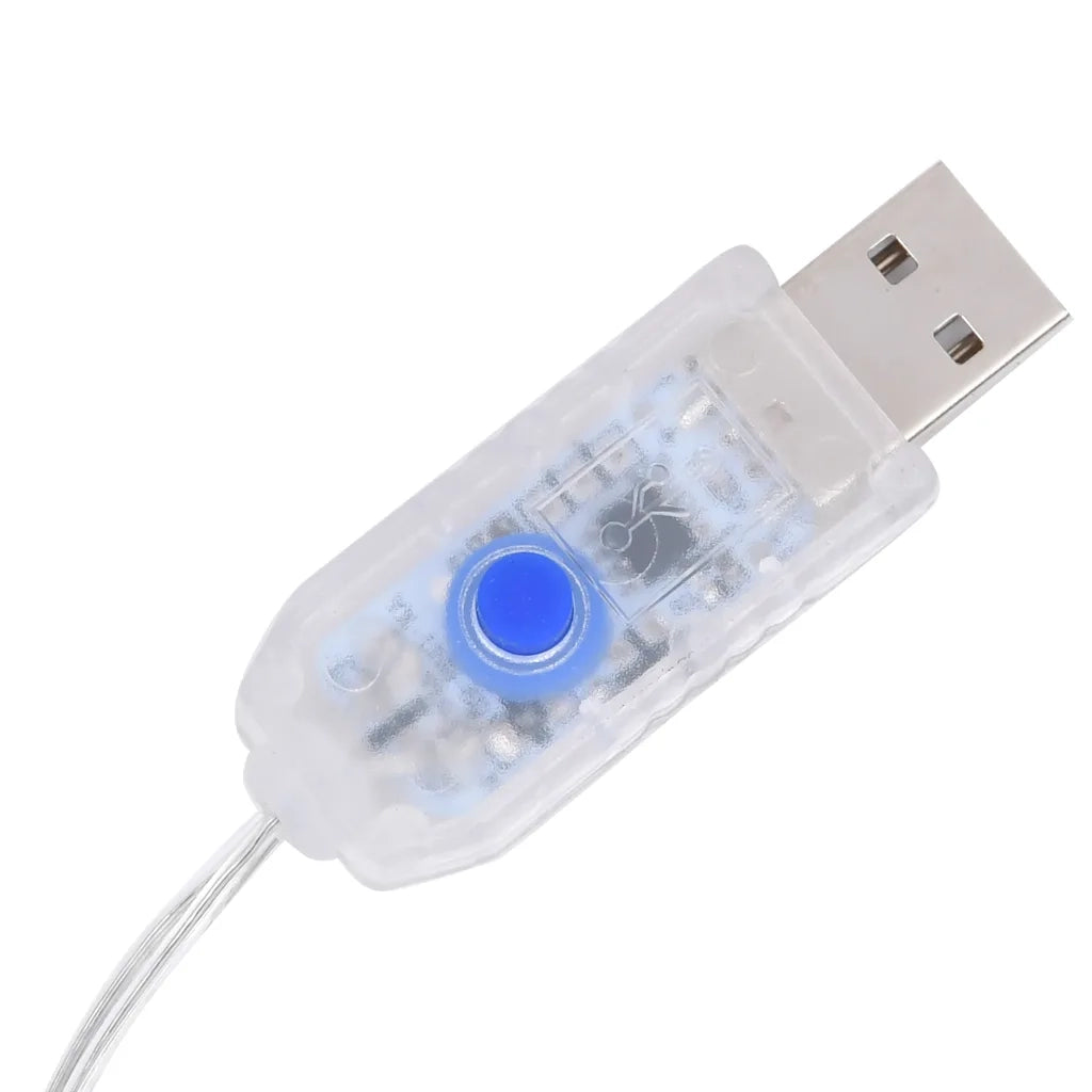 Luci Fatate Stella e Luna con Telecomando 345 LED Blu CFW4707657